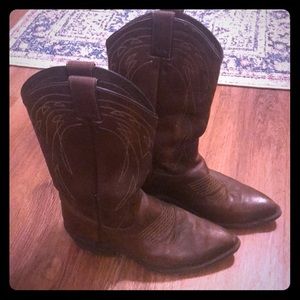 Frye billy brown leather cowboy boots